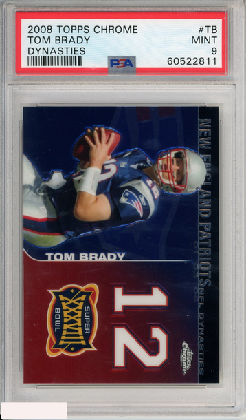 2008 TOPPS CHROME TOM BRADY #TB DYNASTIES NEW ENGLAND PATRIOTS PSA 9 MINT
