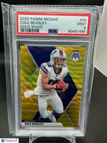 2020 Panini Mosaic Cole Beasley #29 PSA 9