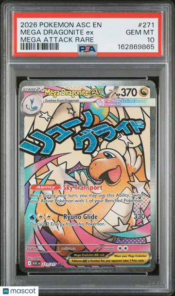 2026 Pokemon Asc EN-Ascended Heroes Mega Dragonite EX Mega Attack Rare PSA 10 #271