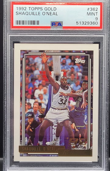 1992 Topps GOLD #362 Shaquille O'Neal PSA 9