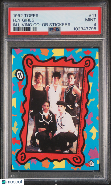 1992 Topps In Living Color Stickers Jennifer Lopez Fly Girls #11 PSA 9