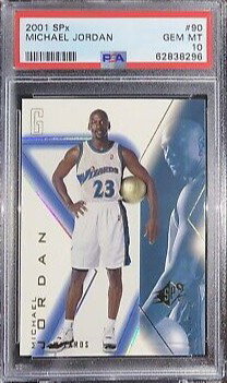2001 Upper Deck UD SPx 90 Michael Jordan Washington Wizards PSA 10 Gem Mint