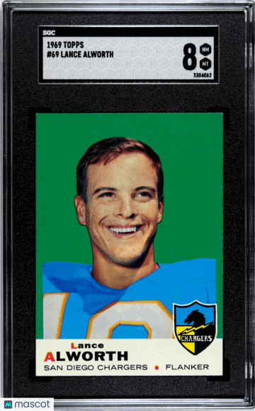 1969 Topps Lance Alworth #69 SGC 8