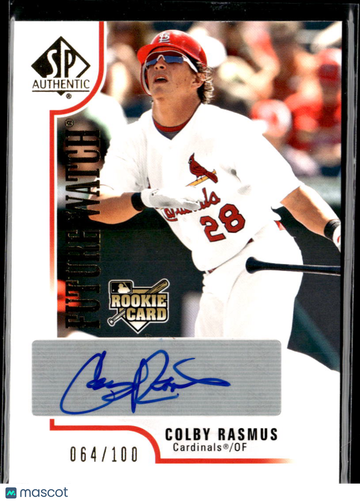 Colby Rasmus 2009 Upper Deck SP Authentic Future Watch Auto /100 St. Louis Cardinals
