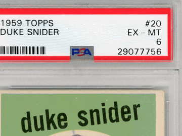 1959 Topps Duke Snider #20 PSA 6