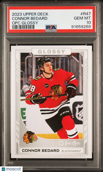 2023 Upper Deck O-Pee-Chee Glossy Connor Bedard #R47 Rookie PSA 10