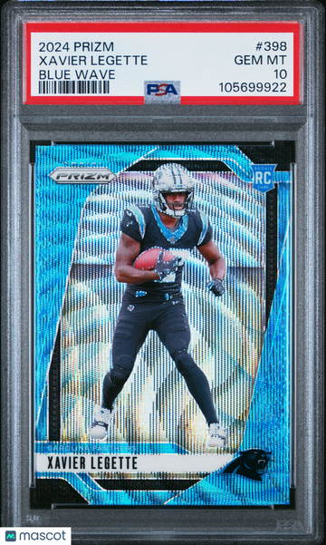 2024 Panini Prizm Xavier Legette #398 Blue Wave PSA 10