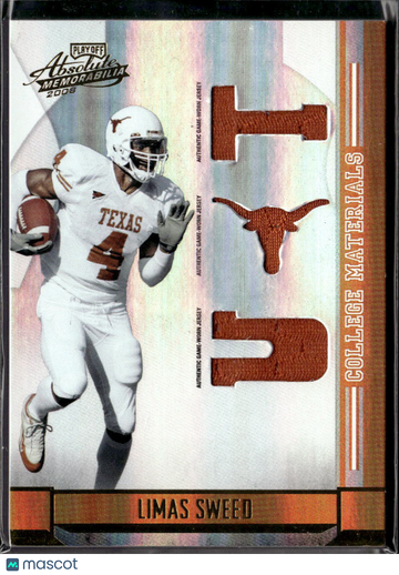 Limas Sweed 2008 Playoff Absolute Memorabilia Authentic Game-Worn Jersey Texas Longhorns