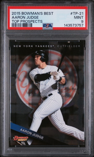 2015 Bowman's Best Top Prospects Aaron Judge #TP21 PSA 9