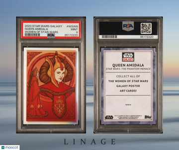 2023 Topps Chrome Star Wars Galaxy Women Of Star Wars Poster Art Queen Amidala #WSW8 PSA 9