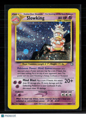 2000 Neo Genesis Slowking Holo Rare #14/111