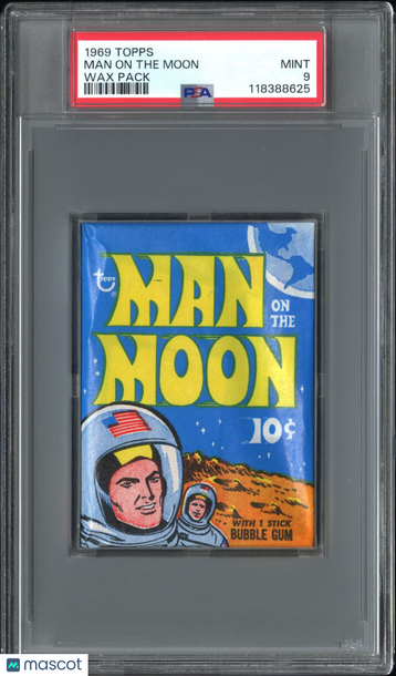 1969 Topps Man On The Moon Wax Pack Man On The Moon PSA 9