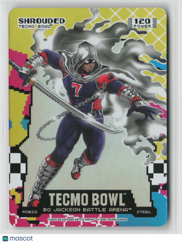 2026 Bo Jackson Battle Arena Tecmo Bowl Shrouded #RD622 80's Rad 120 Power Steel Near Mint or Better