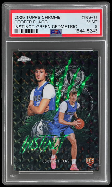 2025 Topps Chrome Cooper Flagg Instinct Green Geometric PSA 9 RC