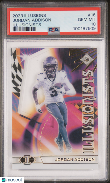 2023 Panini Illusions Illusionists Jordan Addison #16 PSA 10