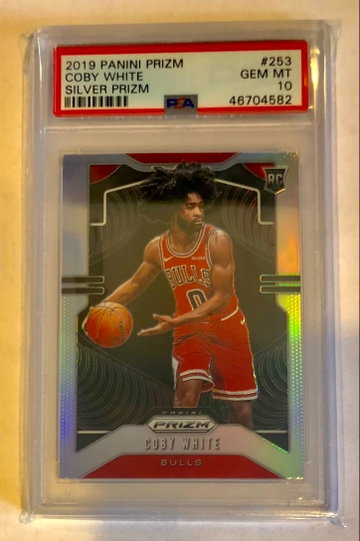 2019 Coby white Silver Prizm PSA 10