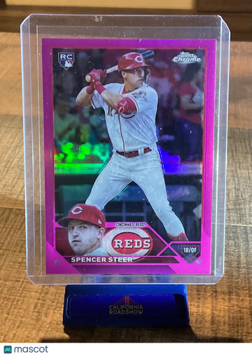 2023 Topps Chrome Spencer Steer #146 Pink Rookie