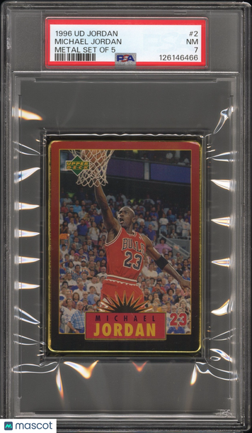 1996 Upper Deck Jordan Metal Set Of 5 Michael Jordan #2 PSA 7