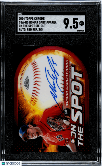2024 Topps Chrome Nomar Garciaparra #OSA-NG On The Spot D C Autograph Red Refractor SGC 9.5