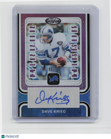 2024 Panini Certified Mirror Signatures Dave Krieg #MS-DK Purple /10