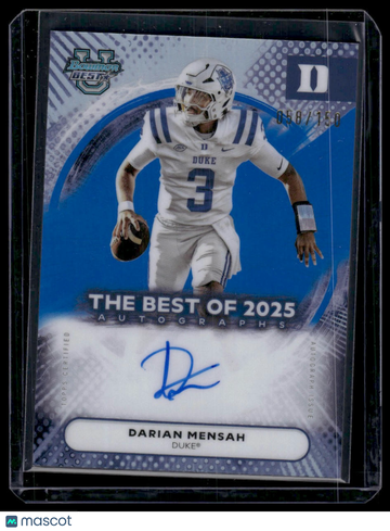 2025 Bowman University Best Football Darian Mensah #BOA-DME Blue /150 Bowman