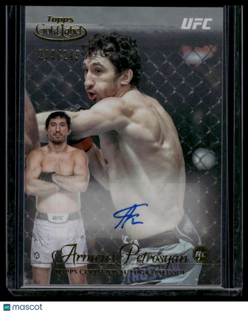 2024 Topps Gold Label UFC Armen Petrosyan #GLA-APE Gold Label Autographs SN,AU