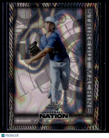 2025 Leaf Baseball Nation David Shields #SMB-15 Strikeout Machines Lava Silver SN