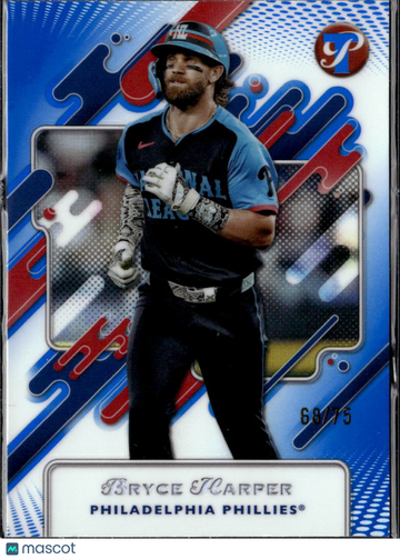Bryce Harper 2025 Topps Pristine Blue /75 Philadelphia Phillies