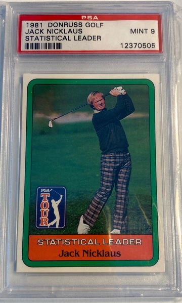 1981 Donruss Golf Statistical Leader Jack Nicklaus Mint PSA 9
