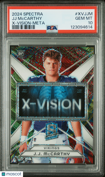 2024 Panini Spectra X-Vision JJ Mccarthy #XVJJM Meta PSA 10