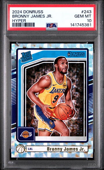 2024 Panini Donruss Hyper Bronny James Jr. #243 /125 PSA 10