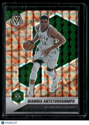 2020-21 Panini Mosaic Giannis Antetokounmpo #80 Mosaic Reactive Orange