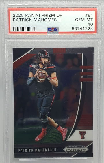 2020 Panini Prizm Draft Pick #81 Patrick Mahomes PSA 10