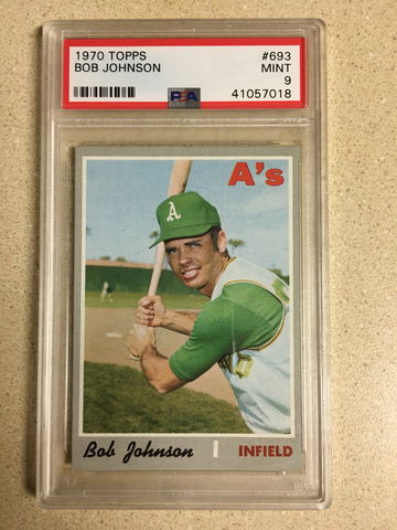 1970 Topps #693 Bob Johnson PSA 9 MINT ATHLETICS 