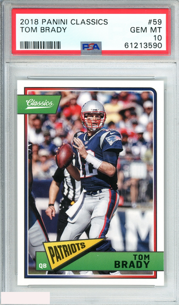 2018 PANINI CLASSICS TOM BRADY #59 NEW ENGLAND PATRIOTS  PSA 10 GEM MT