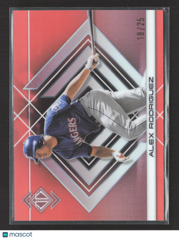 2001 2025 Topps Transcendent Alex Rodriguez #18 Red /25