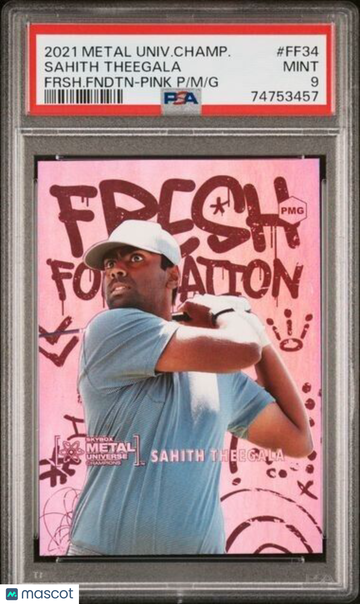 2021 Skybox Metal Universe Champions Sahith Theegala #FF34 Rookie PSA 9