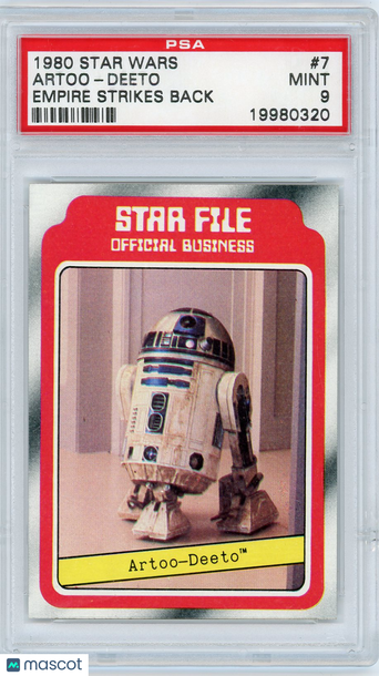 1980 Star Wars Empire Strikes Back Artoo-Deeto #7 PSA 9