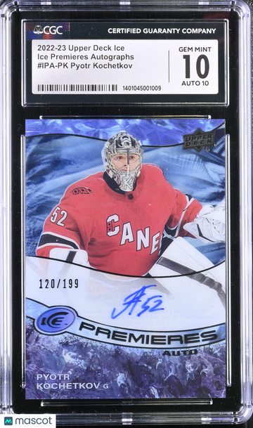 2022 Ice Pyotr Kochetkov #IPA-PK CGC 10 Auto 10