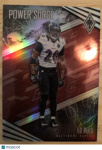 Ed Reed 2017 Phoenix Power Surge PS-5 Red Parallel #66/299 Baltimore Ravens