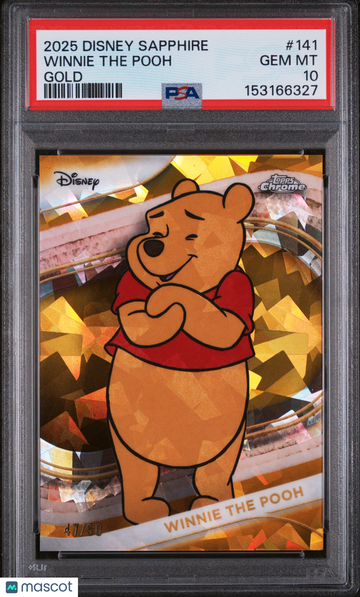 2025 Topps Chrome Disney Sapphire Edition Winnie The Pooh #141 PSA 10
