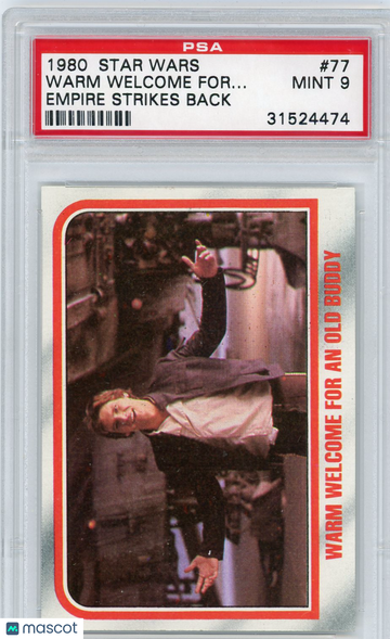 1980 Star Wars Empire Strikes Back Warm Welcome For.. . #77 PSA 9