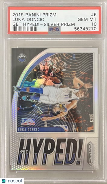 2019 Panini Prizm Get Hyped! Luka Doncic #6 Silver PSA 10