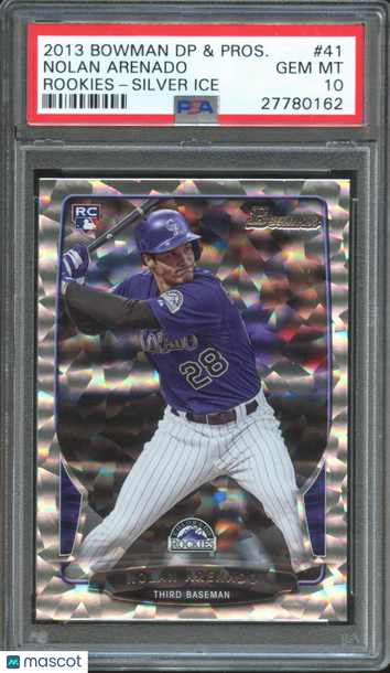 2013 Bowman Draft Picks & Prospects Rookies Nolan Arenado #41 Silver Ice PSA 10