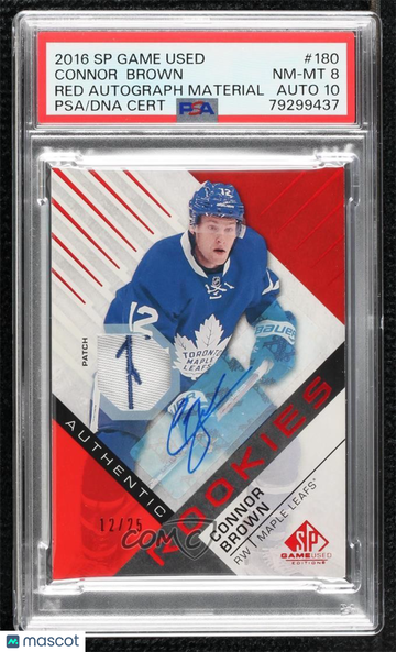 2016-17 SP Game Used Connor Brown #180 Spectrum Red Auto Premium Material /25 Parallel/Variety Rookie Base Set Memorabil