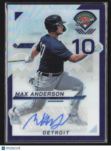 2025 Panini Prospect Edition Blue Prizm Auto Max Anderson #149 /125