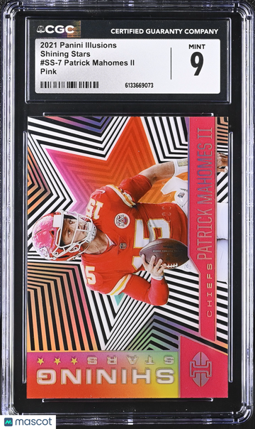 2021 Panini Illusions Patrick Mahomes II #SS-7 Pink Shining Stars CGC 9
