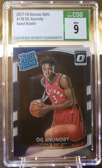 2017-18 Panini Donruss Optic Og Anunoby #178 Rated Rookie RC Mint CSG 9 Toronto