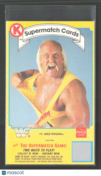 1987 Circle K WWF Supermatch Cards Hulk Hogan #1