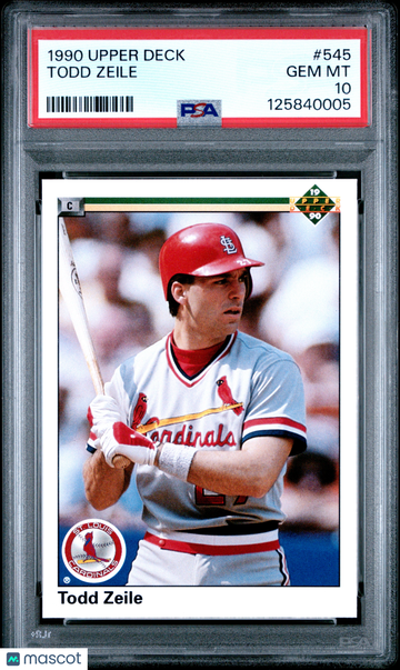 1990 Upper Deck Todd Zeile #545 Rookie PSA 10